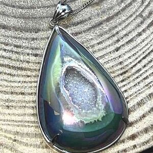 FIRM$$ AURORA TEARDROP 'UNIQUE' HIGHER QUALITY PIECE! STERLING SILVER .925